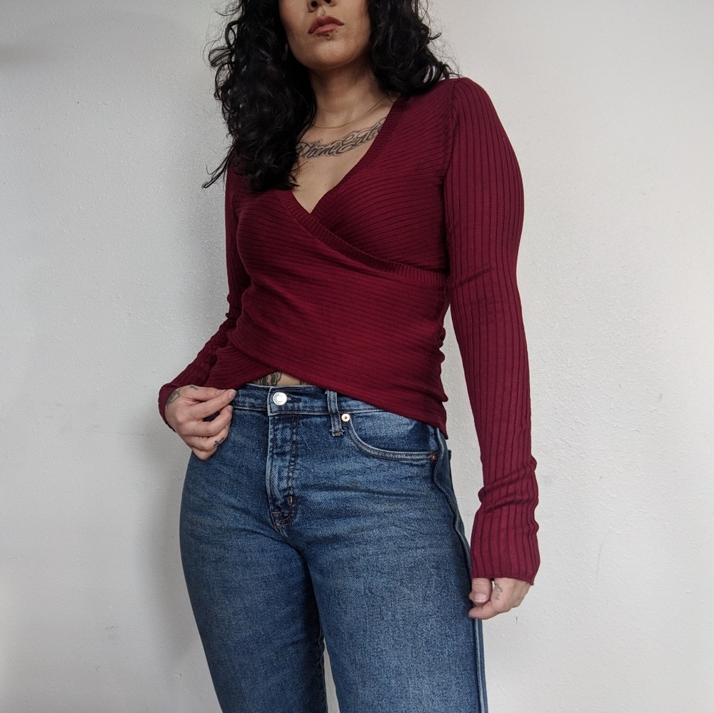 Wrap style sweater NWT